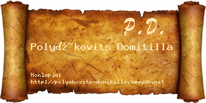 Polyákovits Domitilla névjegykártya